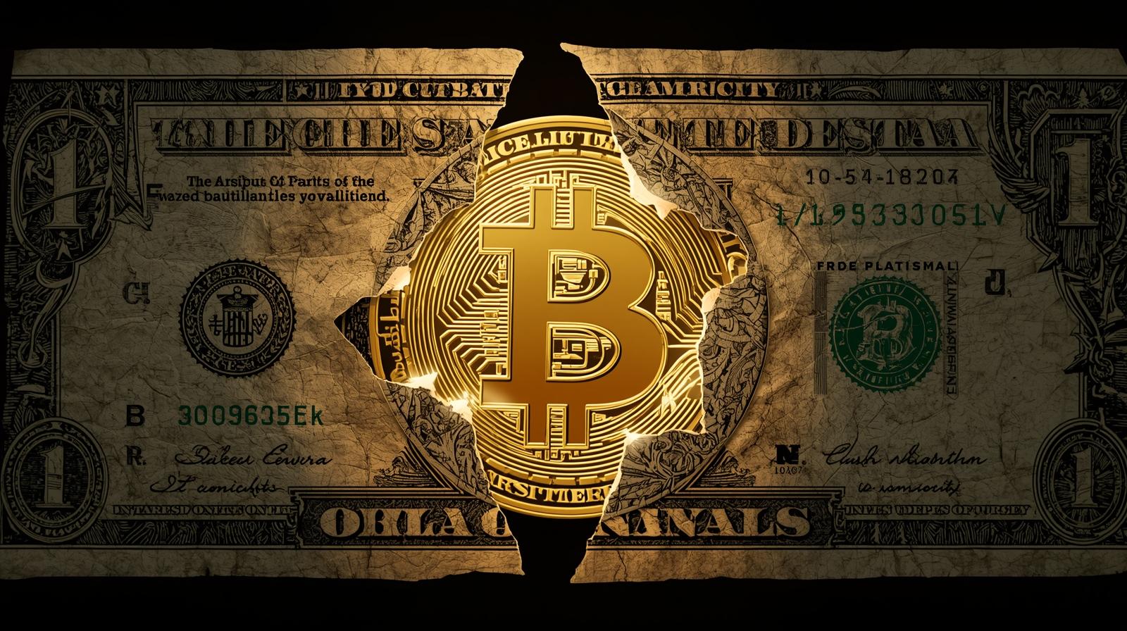 bitcoin-vs-us-dollar-currency-war-concept